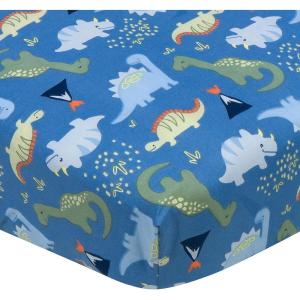 imageGerber Baby Boys Girls Neutral Newborn Infant Baby Toddler Nursery 100 Cotton Fitted Bedding Crib Sheet Woodland Critters White 28quot x 52quotDino Blue