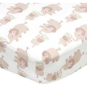imageGerber Baby Boys Girls Neutral Newborn Infant Baby Toddler Nursery 100 Cotton Fitted Bedding Crib Sheet Woodland Critters White 28quot x 52quotElephants White