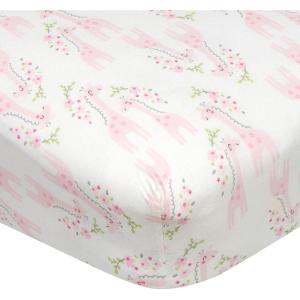 imageGerber Baby Boys Girls Neutral Newborn Infant Baby Toddler Nursery 100 Cotton Fitted Bedding Crib Sheet Woodland Critters White 28quot x 52quotMommy  Me Giraffe White