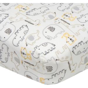 imageGerber Baby Boys Girls Neutral Newborn Infant Baby Toddler Nursery 100 Cotton Fitted Bedding Crib Sheet Woodland Critters White 28quot x 52quotSafari Animals White