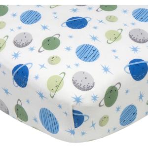 imageGerber Baby Boys Girls Neutral Newborn Infant Baby Toddler Nursery 100 Cotton Fitted Bedding Crib Sheet Woodland Critters White 28quot x 52quotSpace Blue