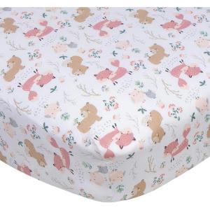 imageGerber Baby Boys Girls Neutral Newborn Infant Baby Toddler Nursery 100 Cotton Fitted Bedding Crib Sheet Woodland Critters White 28quot x 52quotWoodland Critters White