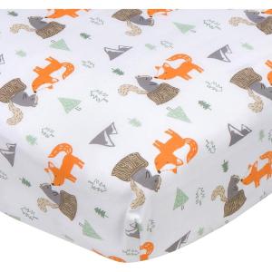 imageGerber Baby Boys Girls Neutral Newborn Infant Baby Toddler Nursery 100 Cotton Fitted Bedding Crib Sheet Woodland Critters White 28quot x 52quotWoodland White