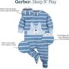 imageGerber Baby Boys 2Pack Sleep N Play PajamasBear Green