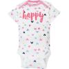 imageGerber Baby Girls 4Pack Short Sleeve Onesies Bodysuits Newborn Pink