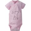 imageGerber Unisex Baby 5Pack ShortSleeve OnesiesPink Bunny Love