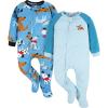 imageGerber Baby Boys 2Pack Sleep N Play PajamasBlue Dogs