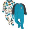 imageGerber Baby Boys 2Pack Sleep N Play PajamasBrown Lion