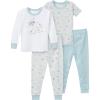 imageGerber Unisex Baby Unisexbaby Toddler Snug Fit 4piece Pajama SetFarm