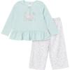 imageGerber babygirls 2piece Pajama Set Top ampamp Loosefitting PantsBunny
