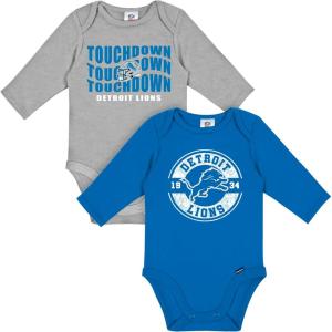 imageGerber NFL Unisex Baby Nfl 2pack Long Sleeve Onesie BodysuitLions