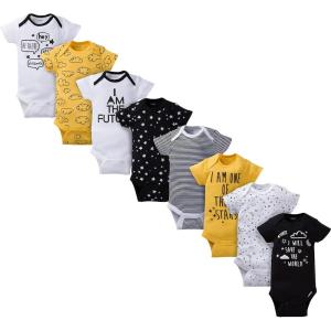 imageGerber unisexbaby 8pack Short Sleeve Onesies BodysuitsStar